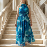 Sylin | Skládané halter midi šaty