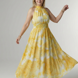Sylin | Skládané halter midi šaty
