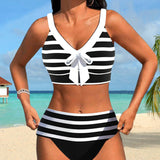 Laluna® | Pruhované bikiny s vysokým pasem