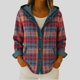 Kellaway™ | Geruite Shacket s Kapucí