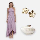 Tereza – Elegantní plisované šaty s asymetrickým střihem
