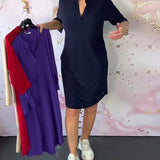 Lenka – Elegantní šaty s výstřihem do V pro každý den