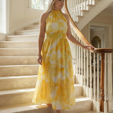 Sylin | Skládané halter midi šaty