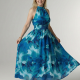 Sylin | Skládané halter midi šaty