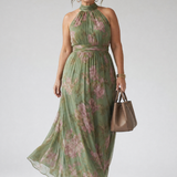 Mirelle | Záclonové halter midi šaty