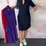 Lenka – Elegantní šaty s výstřihem do V pro každý den