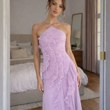 Tereza – Elegantní plisované šaty s asymetrickým střihem
