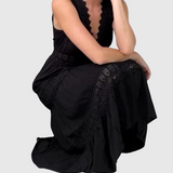 Ninfea - Boho šaty s krajkovými detaily a bez rukávů