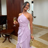 Tereza – Elegantní plisované šaty s asymetrickým střihem