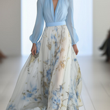 Maxi květinové šaty Pénélope | Věčná elegance od Maison Claire a Sylvie