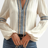 A handsome shirt with a V-neckline