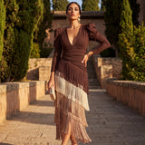 Elegantní Šaty s Franjemi - Maison Claire a Sylvie