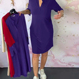 Lenka – Elegantní šaty s výstřihem do V pro každý den