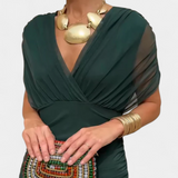 Eliška | Dámské dlouhé elegantní šaty s splývavou siluetou
