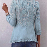 Brigitte | Vintage plisovaný kabát s paisley vzorem